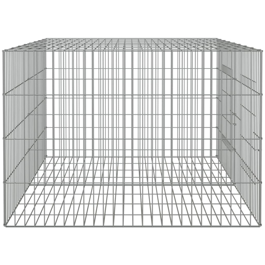 Konijnenkooi met 2 panelen 110x79x54 cm gegalvaniseerd ijzer is nu te koop bij PeponiXL, paradijselijk wonen!