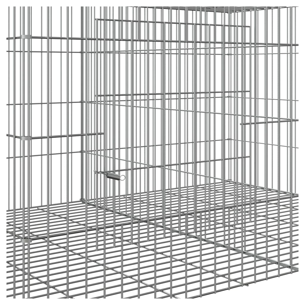 Konijnenkooi met 2 panelen 110x79x54 cm gegalvaniseerd ijzer is nu te koop bij PeponiXL, paradijselijk wonen!