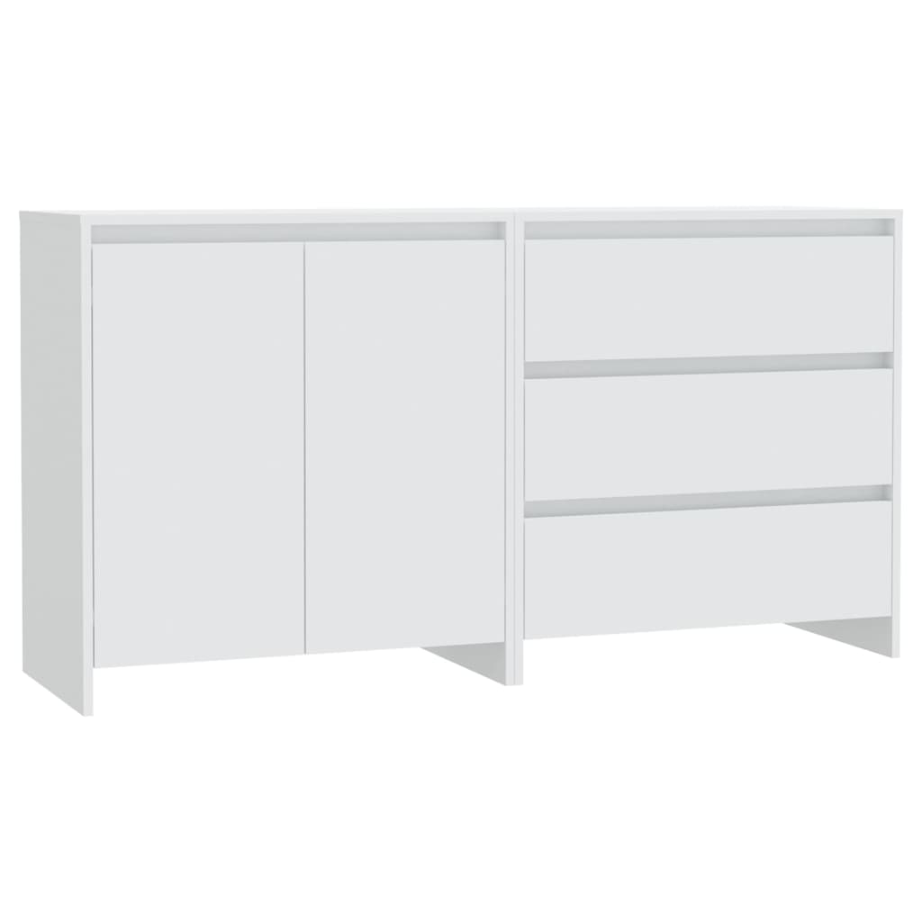 2 st Dressoirs bewerkt hout wit is nu te koop bij PeponiXL, paradijselijk wonen!