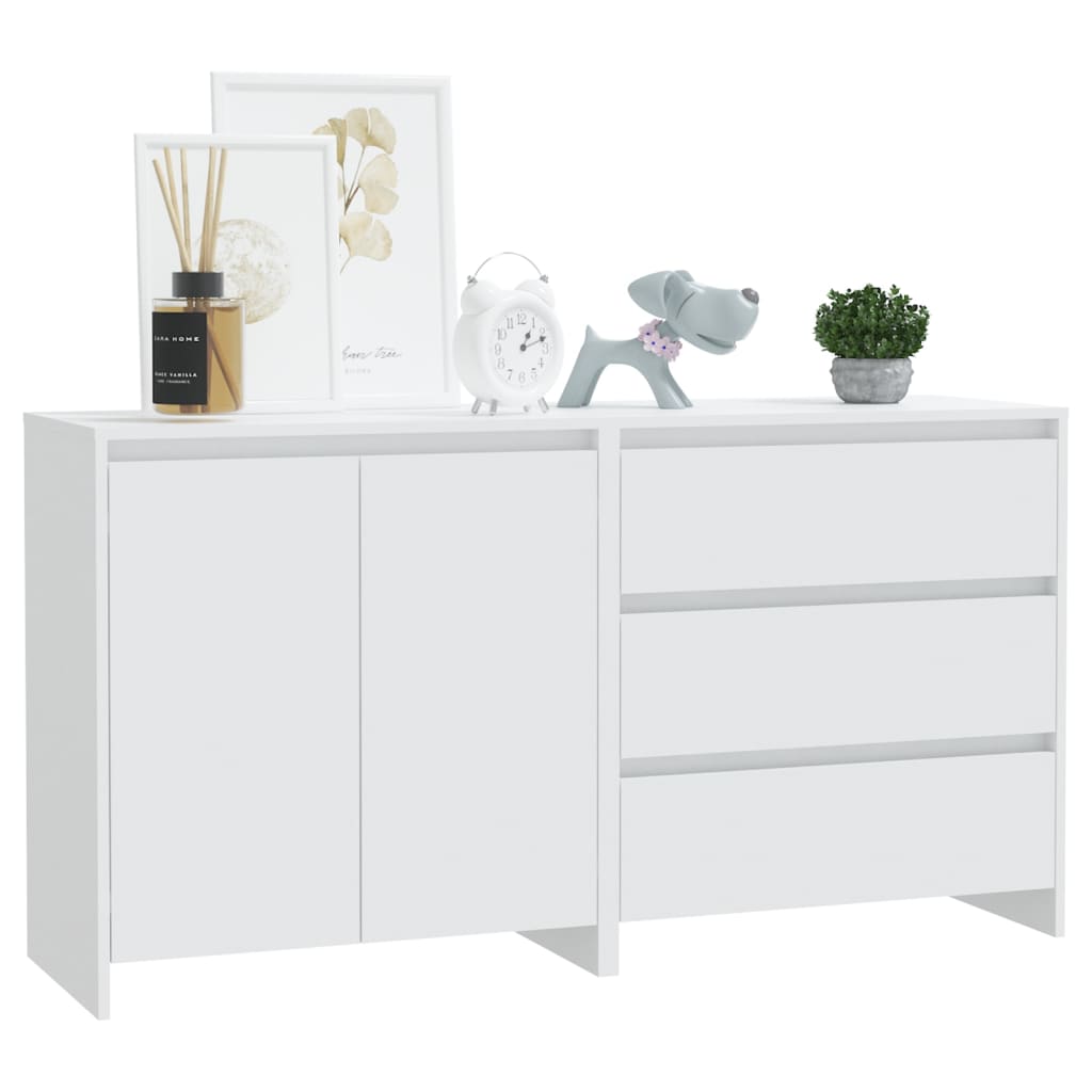 2 st Dressoirs bewerkt hout wit is nu te koop bij PeponiXL, paradijselijk wonen!