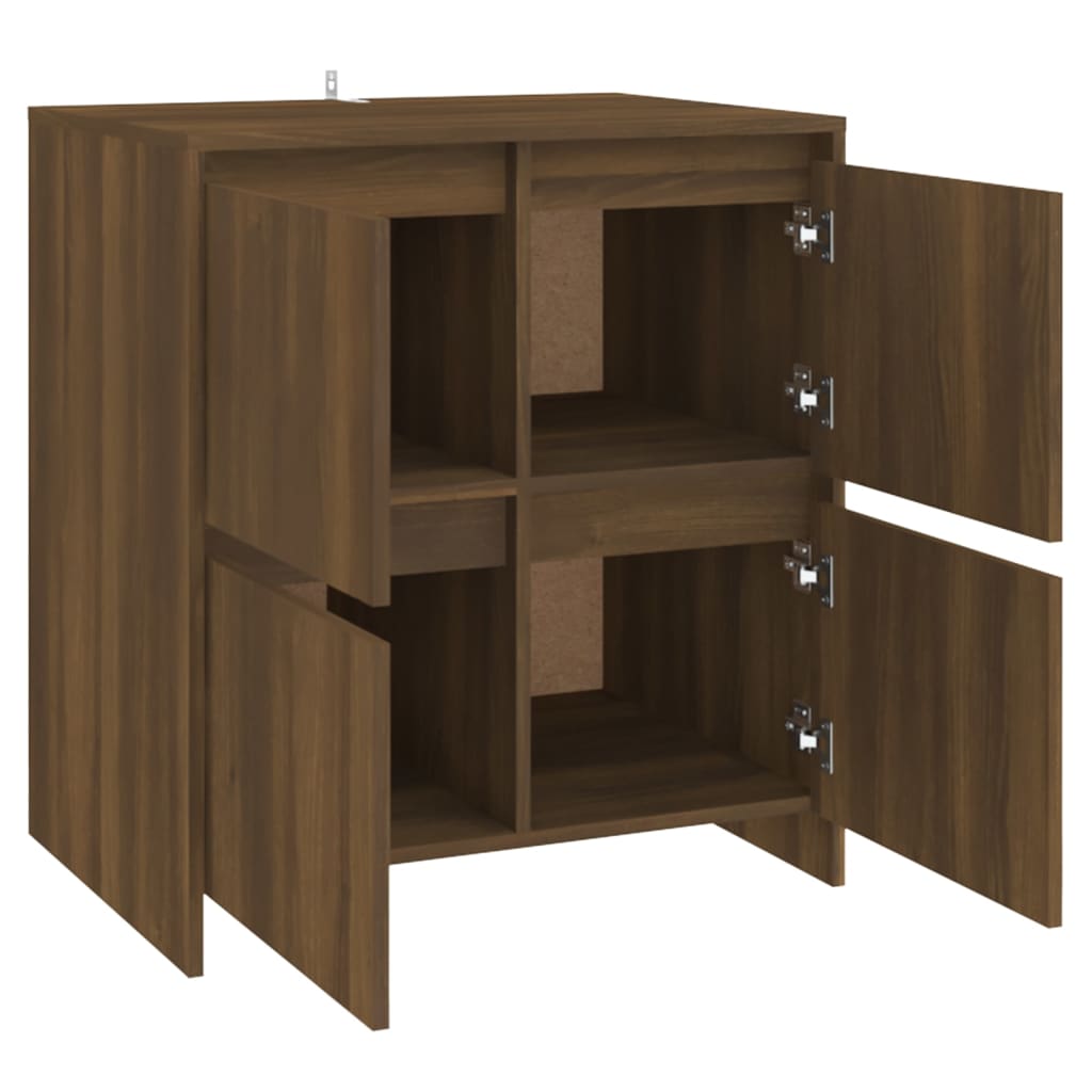 Dressoirs 2 st 70x41x75 cm bewerkt hout bruin eikenkleur is nu te koop bij PeponiXL, paradijselijk wonen!