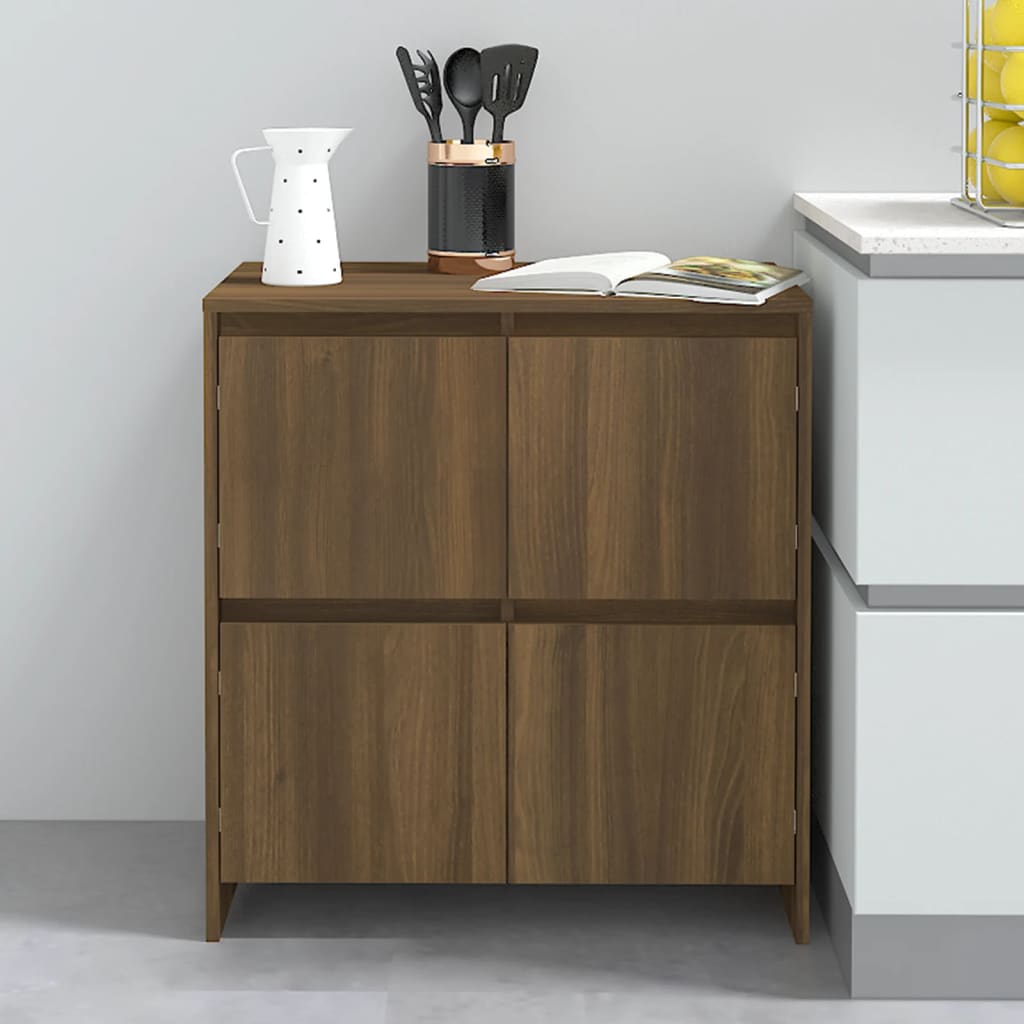 Dressoirs 2 st 70x41x75 cm bewerkt hout bruin eikenkleur is nu te koop bij PeponiXL, paradijselijk wonen!