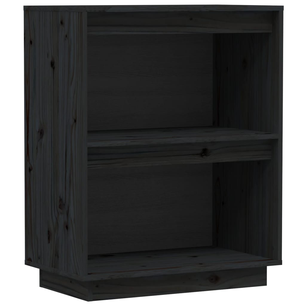 Wandkast 60x34x75 cm massief grenenhout zwart is nu te koop bij PeponiXL, paradijselijk wonen!