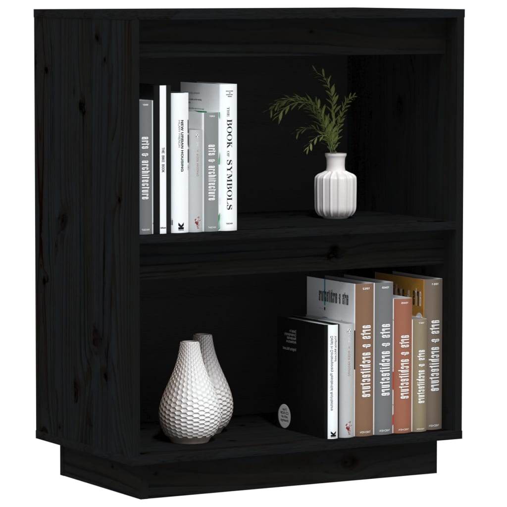 Wandkast 60x34x75 cm massief grenenhout zwart is nu te koop bij PeponiXL, paradijselijk wonen!