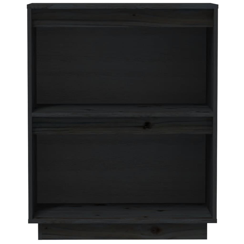 Wandkast 60x34x75 cm massief grenenhout zwart is nu te koop bij PeponiXL, paradijselijk wonen!