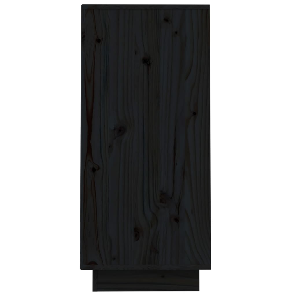 Wandkast 60x34x75 cm massief grenenhout zwart is nu te koop bij PeponiXL, paradijselijk wonen!