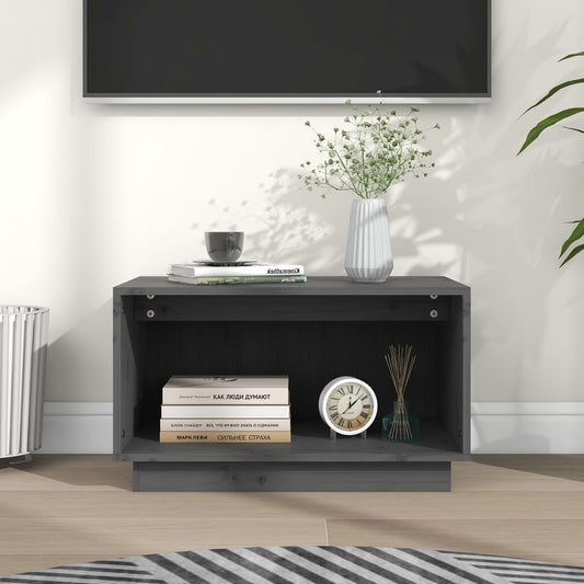 Tv-meubel 60x35x35 cm massief grenenhout grijs is nu te koop bij PeponiXL, paradijselijk wonen!