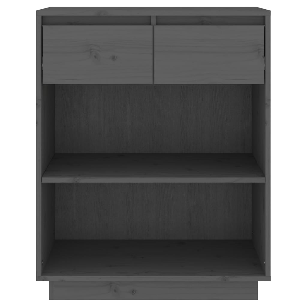 Wandkast 60x34x75 cm massief grenenhout grijs is nu te koop bij PeponiXL, paradijselijk wonen!