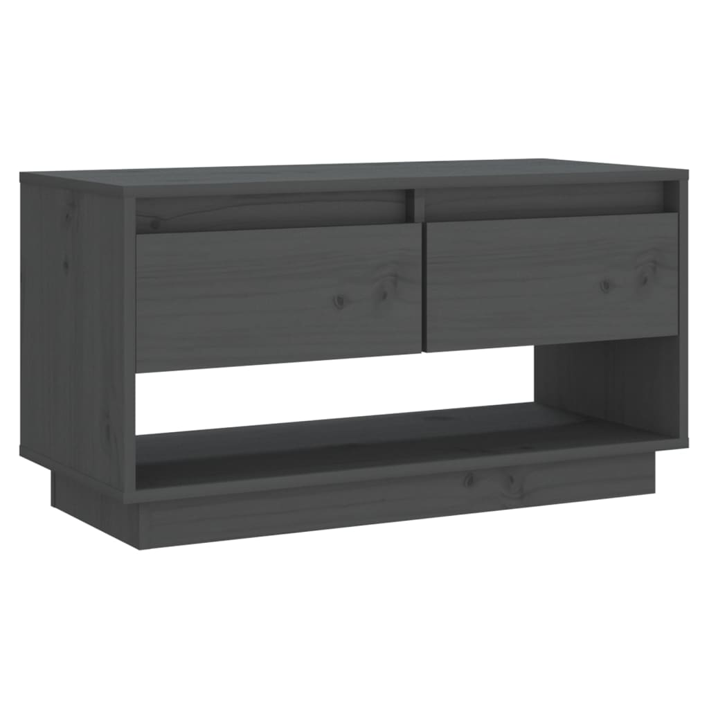 Tv-meubel 74x34x40 cm massief grenenhout grijs is nu te koop bij PeponiXL, paradijselijk wonen!