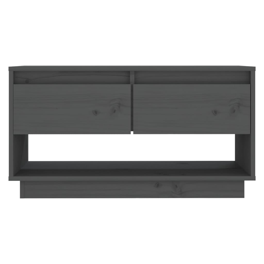 Tv-meubel 74x34x40 cm massief grenenhout grijs is nu te koop bij PeponiXL, paradijselijk wonen!