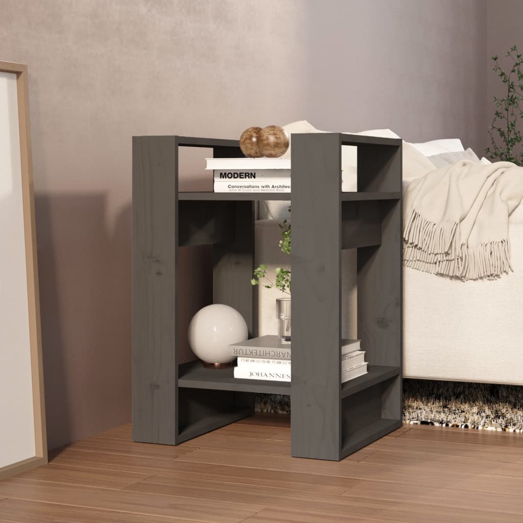Boekenkast/kamerscherm 41x35x57 cm massief grenenhout grijs is nu te koop bij PeponiXL, paradijselijk wonen!