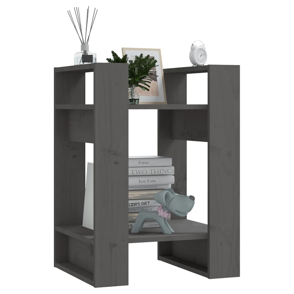 Boekenkast/kamerscherm 41x35x57 cm massief grenenhout grijs is nu te koop bij PeponiXL, paradijselijk wonen!