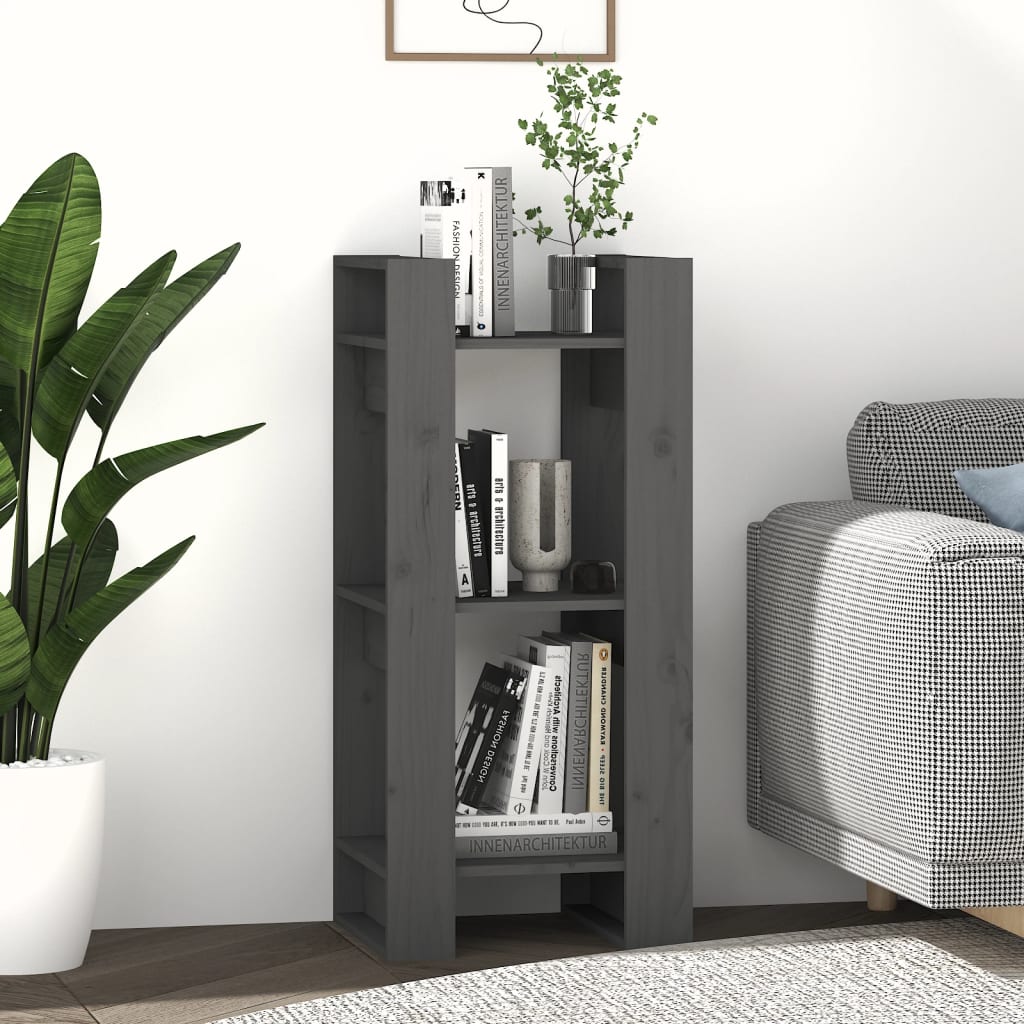 Boekenkast/kamerscherm 41x35x91 cm massief grenenhout grijs is nu te koop bij PeponiXL, paradijselijk wonen!