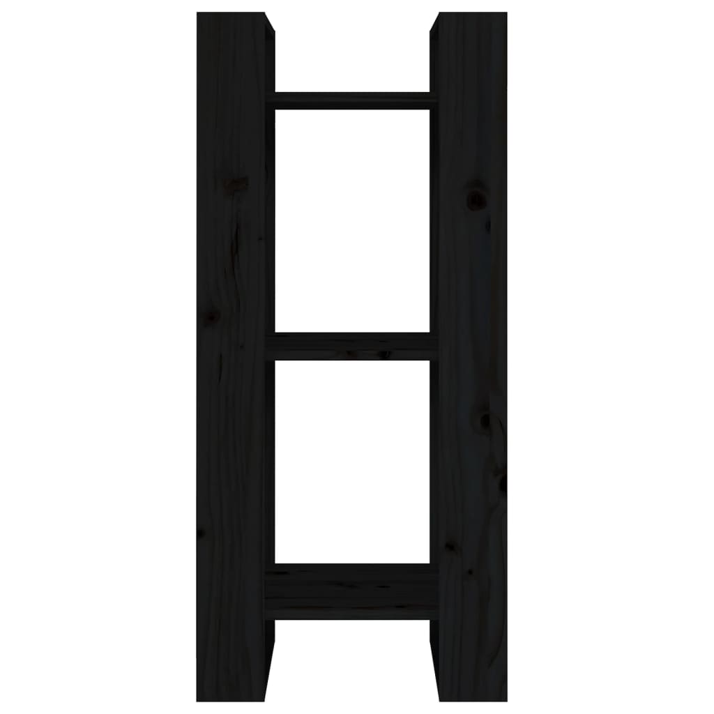 Boekenkast/kamerscherm 41x35x91 cm massief grenenhout zwart is nu te koop bij PeponiXL, paradijselijk wonen!