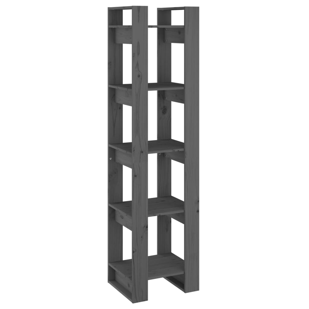 Boekenkast/kamerscherm 41x35x160 cm massief grenenhout grijs is nu te koop bij PeponiXL, paradijselijk wonen!