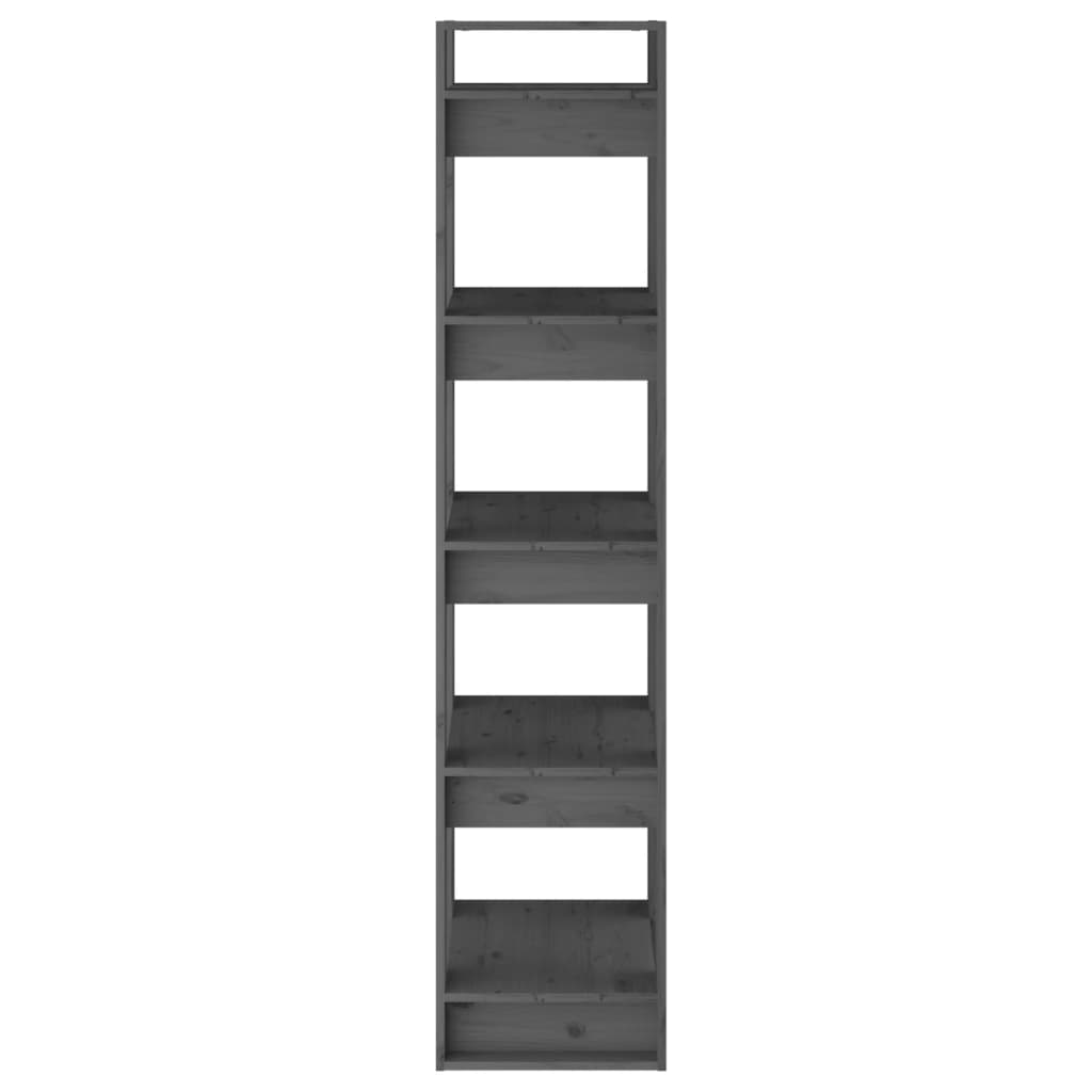 Boekenkast/kamerscherm 41x35x160 cm massief grenenhout grijs is nu te koop bij PeponiXL, paradijselijk wonen!