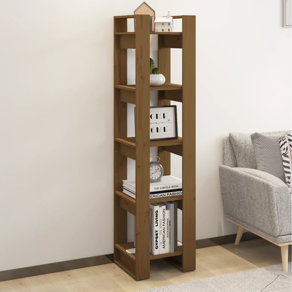 Boekenkast/kamerscherm 41x35x160 cm grenenhout honingbruin is nu te koop bij PeponiXL, paradijselijk wonen!