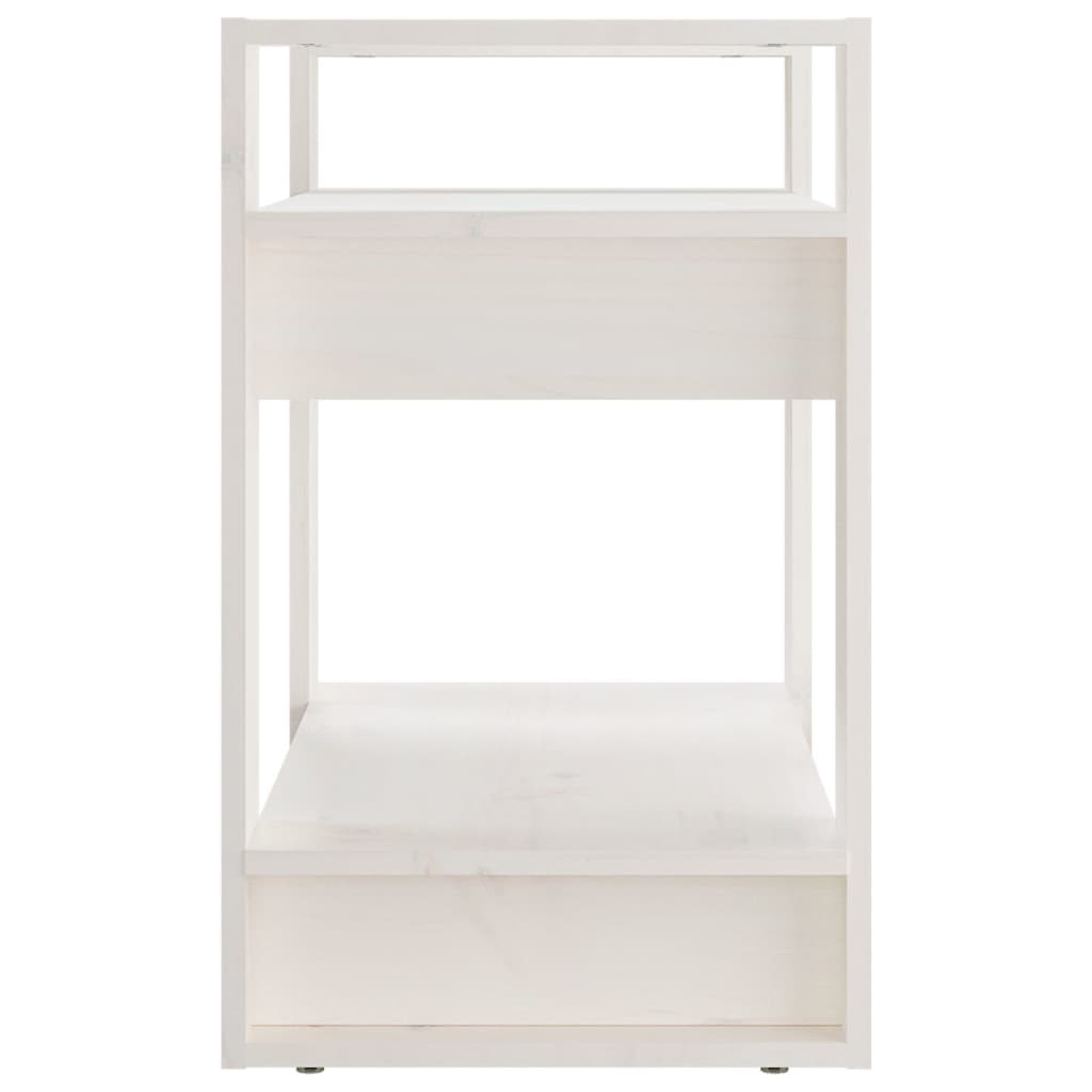 Boekenkast/kamerscherm 60x35x57 cm massief grenenhout wit is nu te koop bij PeponiXL, paradijselijk wonen!