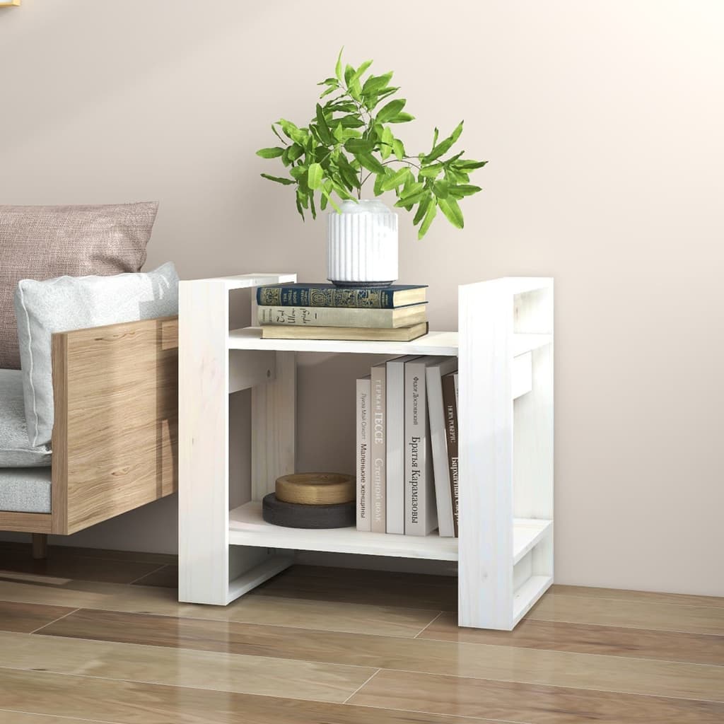 Boekenkast/kamerscherm 60x35x57 cm massief grenenhout wit is nu te koop bij PeponiXL, paradijselijk wonen!