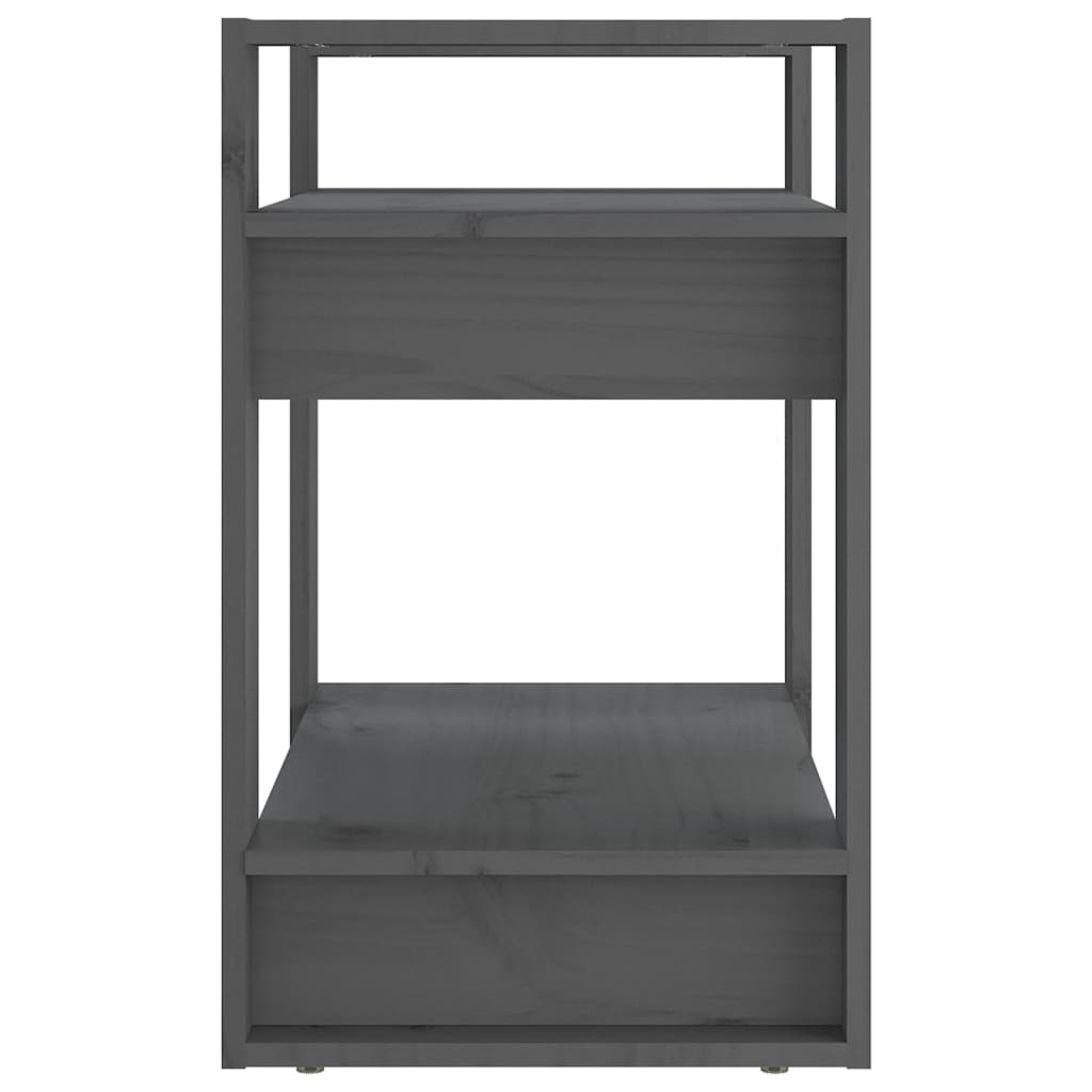 Boekenkast/kamerscherm 60x35x57 cm massief grenenhout grijs is nu te koop bij PeponiXL, paradijselijk wonen!