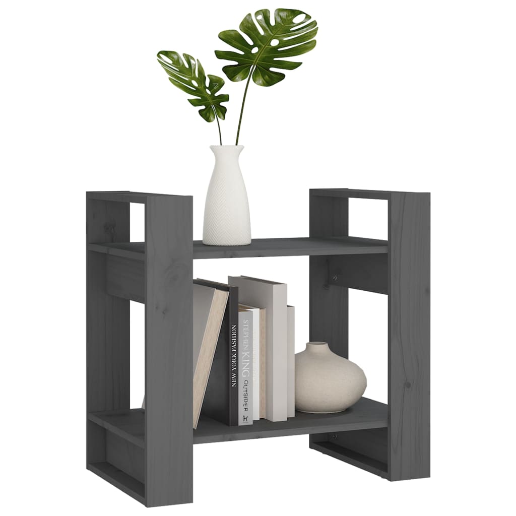 Boekenkast/kamerscherm 60x35x57 cm massief grenenhout grijs is nu te koop bij PeponiXL, paradijselijk wonen!