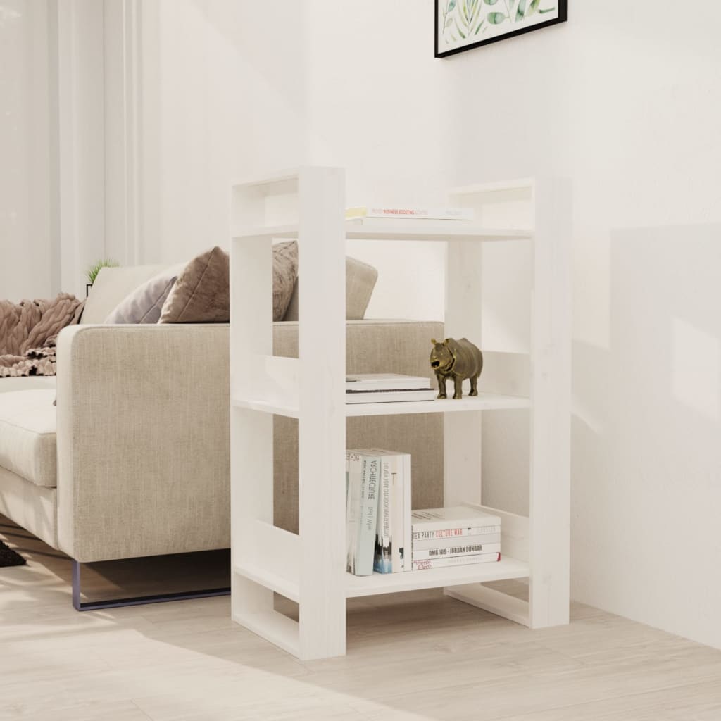 Boekenkast/kamerscherm 60x35x91 cm massief grenenhout wit is nu te koop bij PeponiXL, paradijselijk wonen!