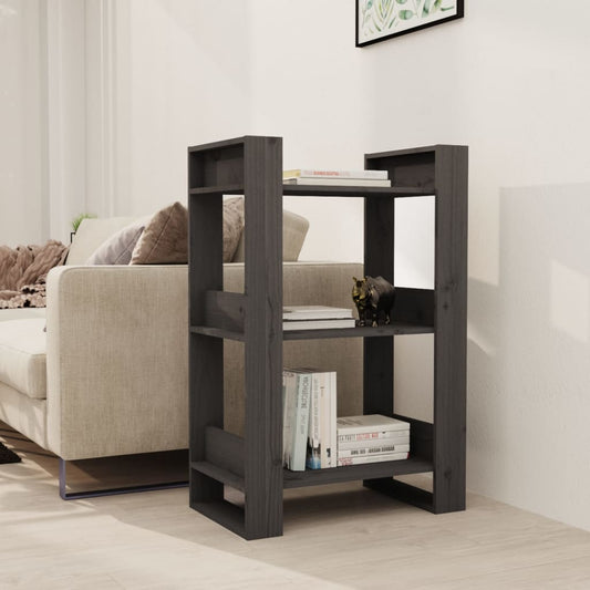 Boekenkast/kamerscherm 60x35x91 cm massief grenenhout grijs is nu te koop bij PeponiXL, paradijselijk wonen!