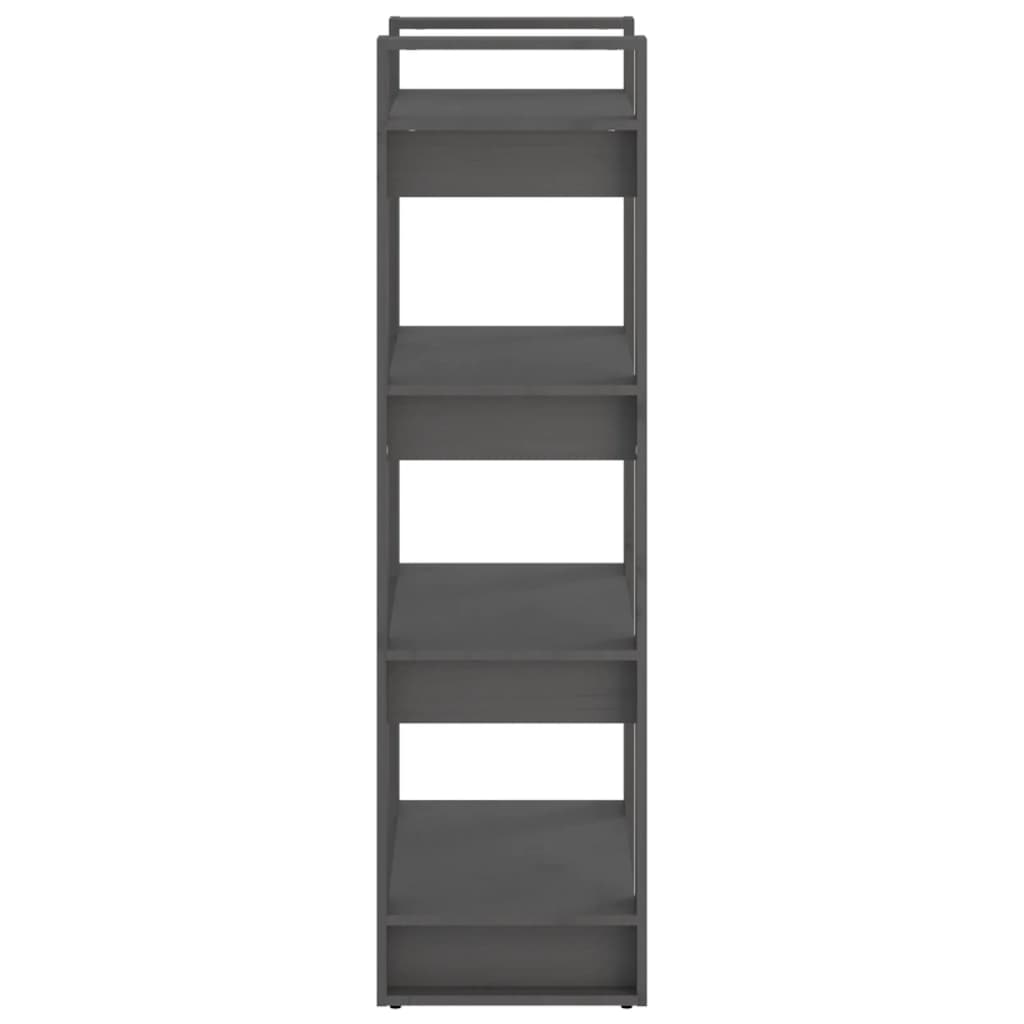 Boekenkast/kamerscherm 60x35x125 cm massief hout grijs is nu te koop bij PeponiXL, paradijselijk wonen!