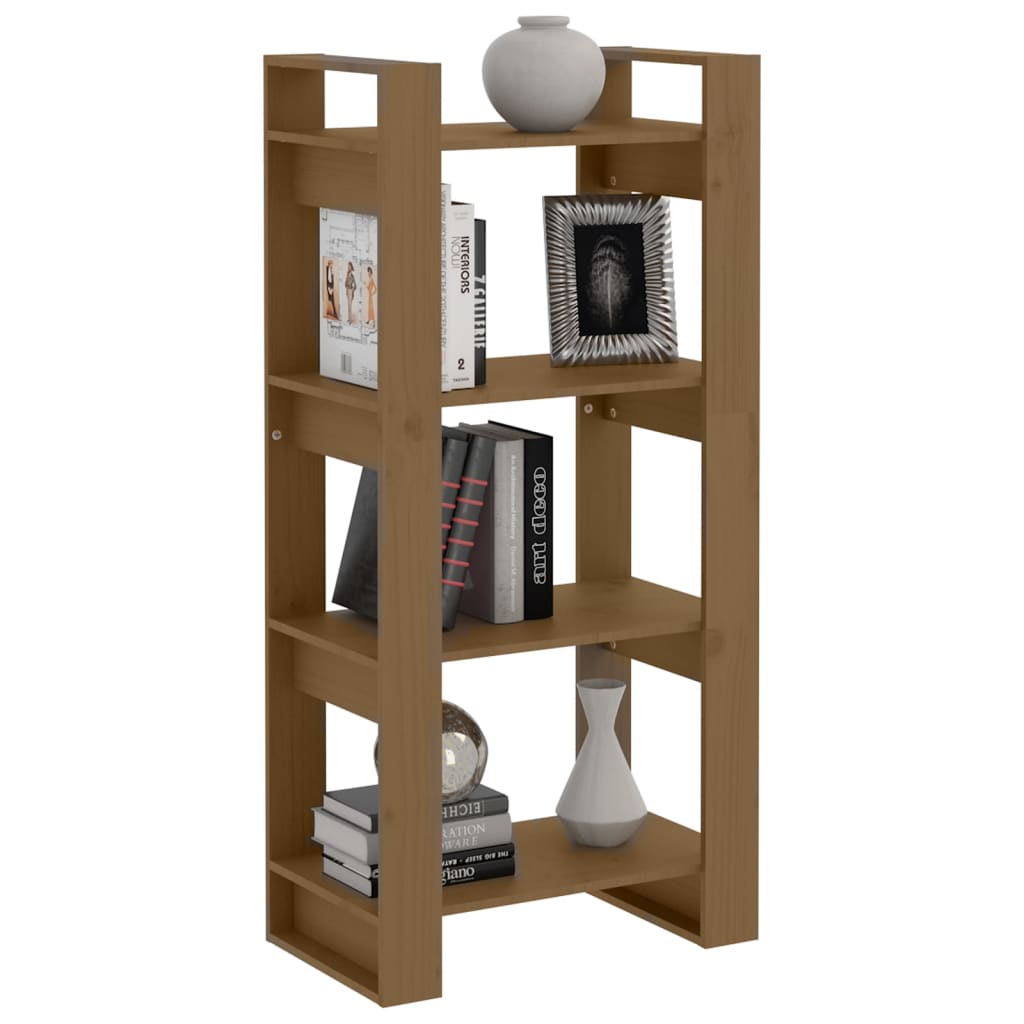 Boekenkast/kamerscherm 60x35x125 cm massief hout honingbruin is nu te koop bij PeponiXL, paradijselijk wonen!