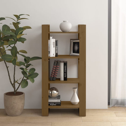 Boekenkast/kamerscherm 60x35x125 cm massief hout honingbruin is nu te koop bij PeponiXL, paradijselijk wonen!