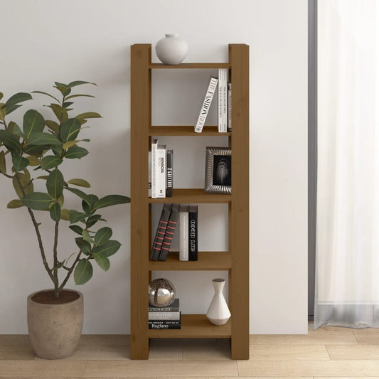 Boekenkast/kamerscherm 60x35x160 cm massief hout honingbruin is nu te koop bij PeponiXL, paradijselijk wonen!