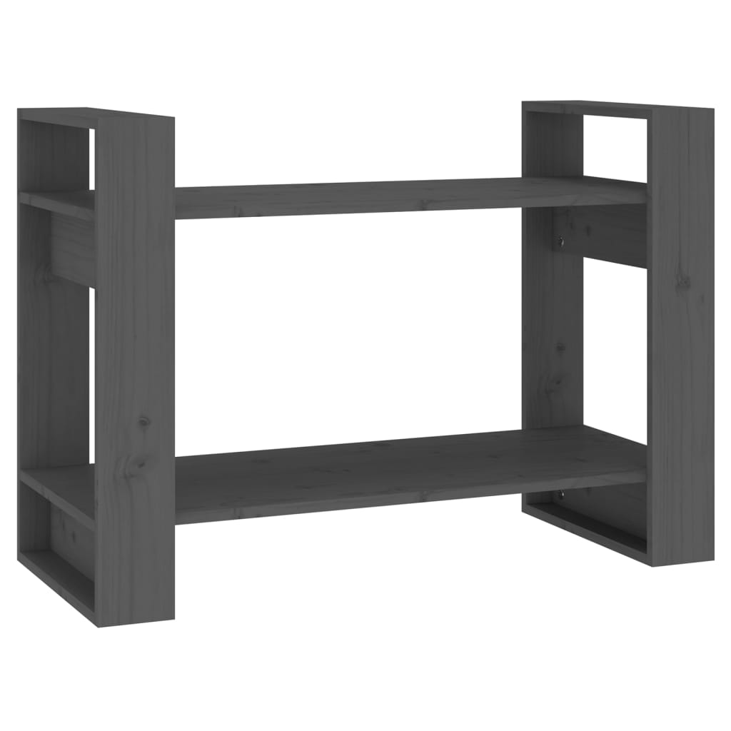Boekenkast/kamerscherm 80x35x56,5 cm massief grenenhout grijs is nu te koop bij PeponiXL, paradijselijk wonen!