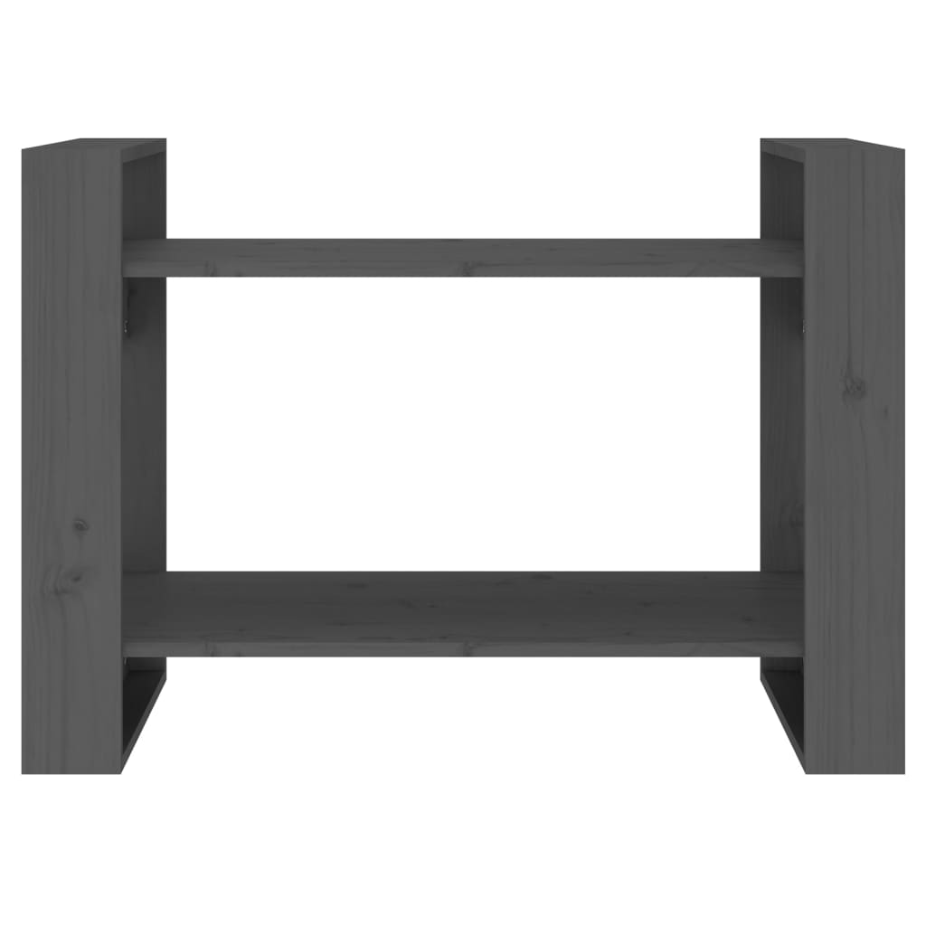 Boekenkast/kamerscherm 80x35x56,5 cm massief grenenhout grijs is nu te koop bij PeponiXL, paradijselijk wonen!