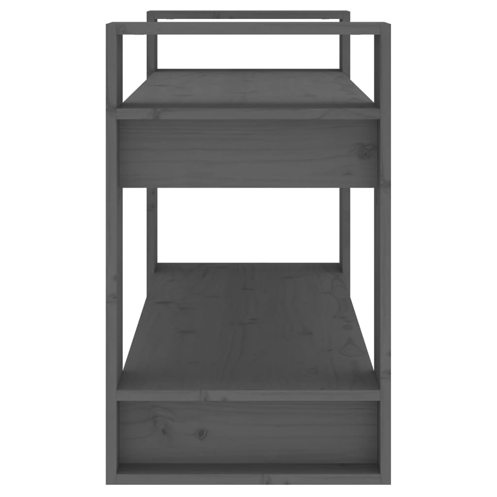 Boekenkast/kamerscherm 80x35x56,5 cm massief grenenhout grijs is nu te koop bij PeponiXL, paradijselijk wonen!