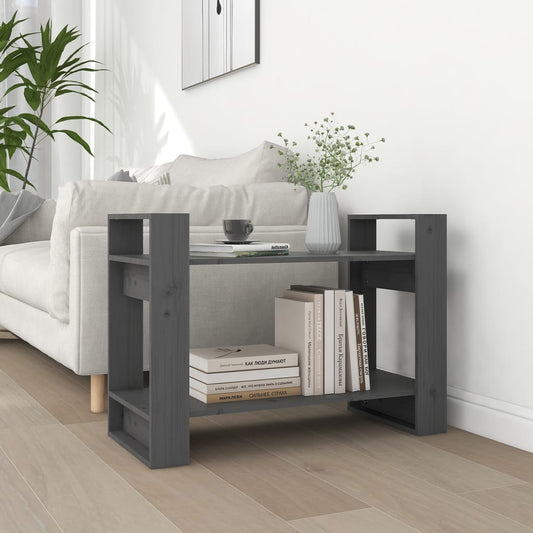 Boekenkast/kamerscherm 80x35x56,5 cm massief grenenhout grijs is nu te koop bij PeponiXL, paradijselijk wonen!