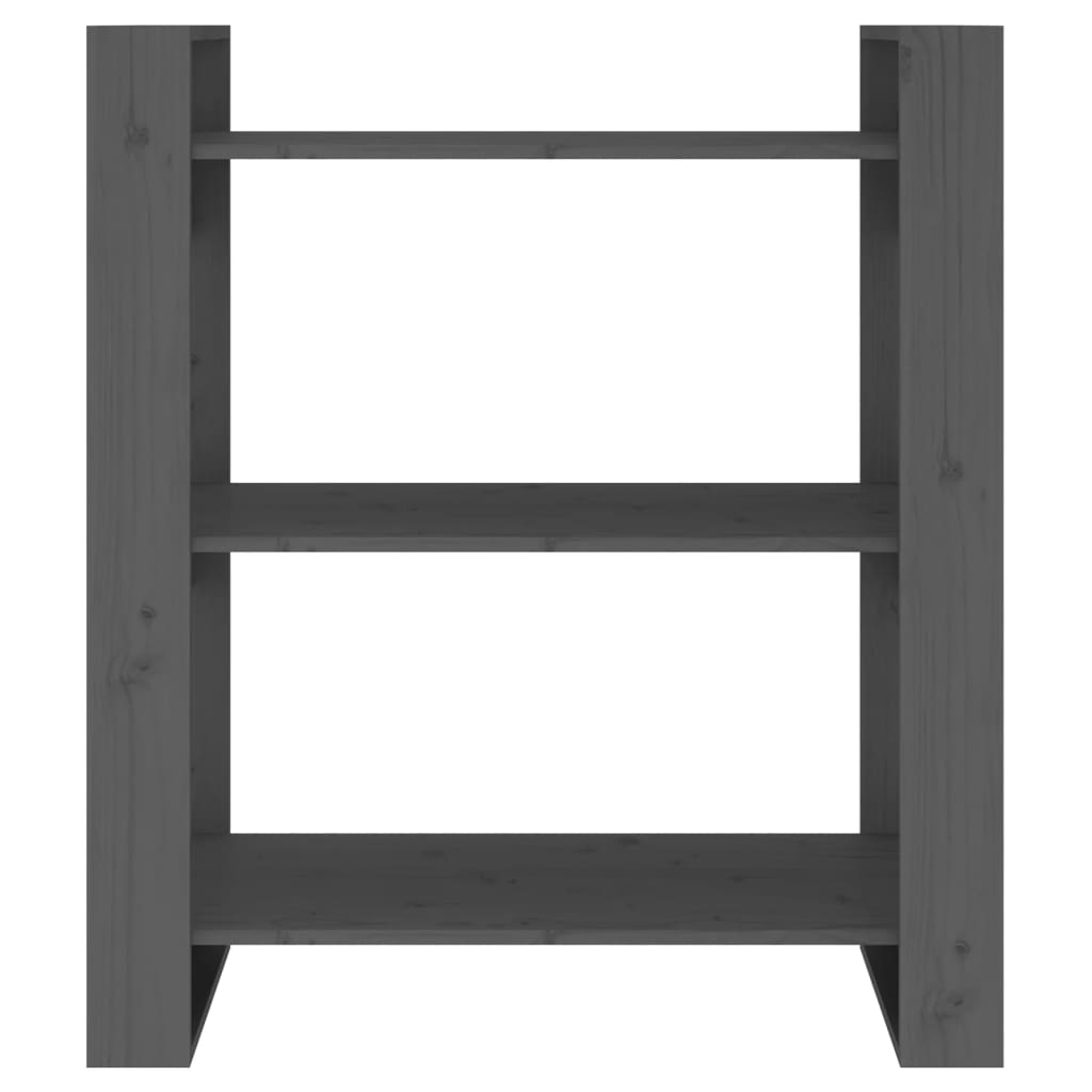 Boekenkast/kamerscherm 80x35x91 cm massief grenenhout grijs is nu te koop bij PeponiXL, paradijselijk wonen!