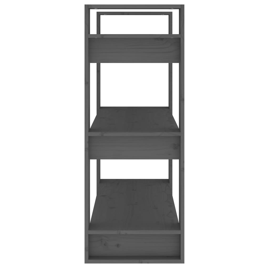 Boekenkast/kamerscherm 80x35x91 cm massief grenenhout grijs is nu te koop bij PeponiXL, paradijselijk wonen!