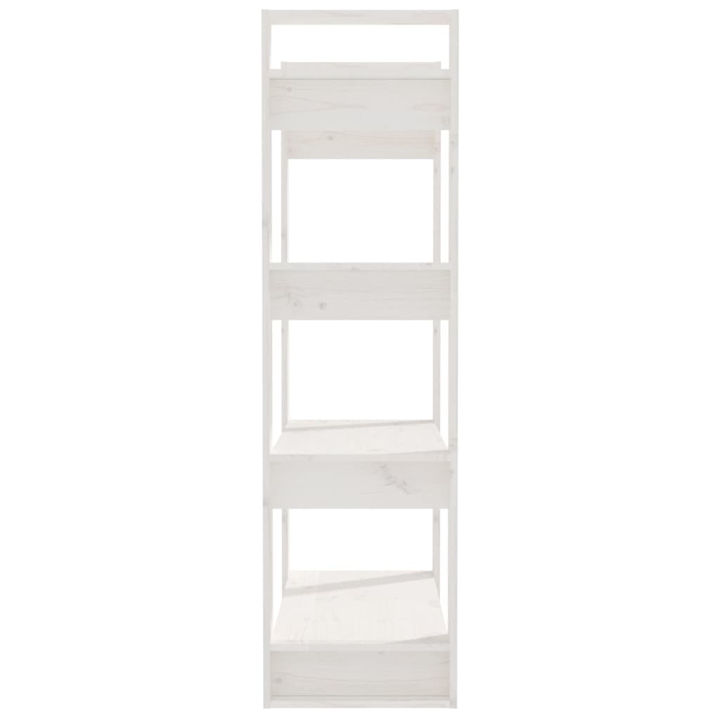 Boekenkast/kamerscherm 80x35x125 cm massief grenenhout wit is nu te koop bij PeponiXL, paradijselijk wonen!