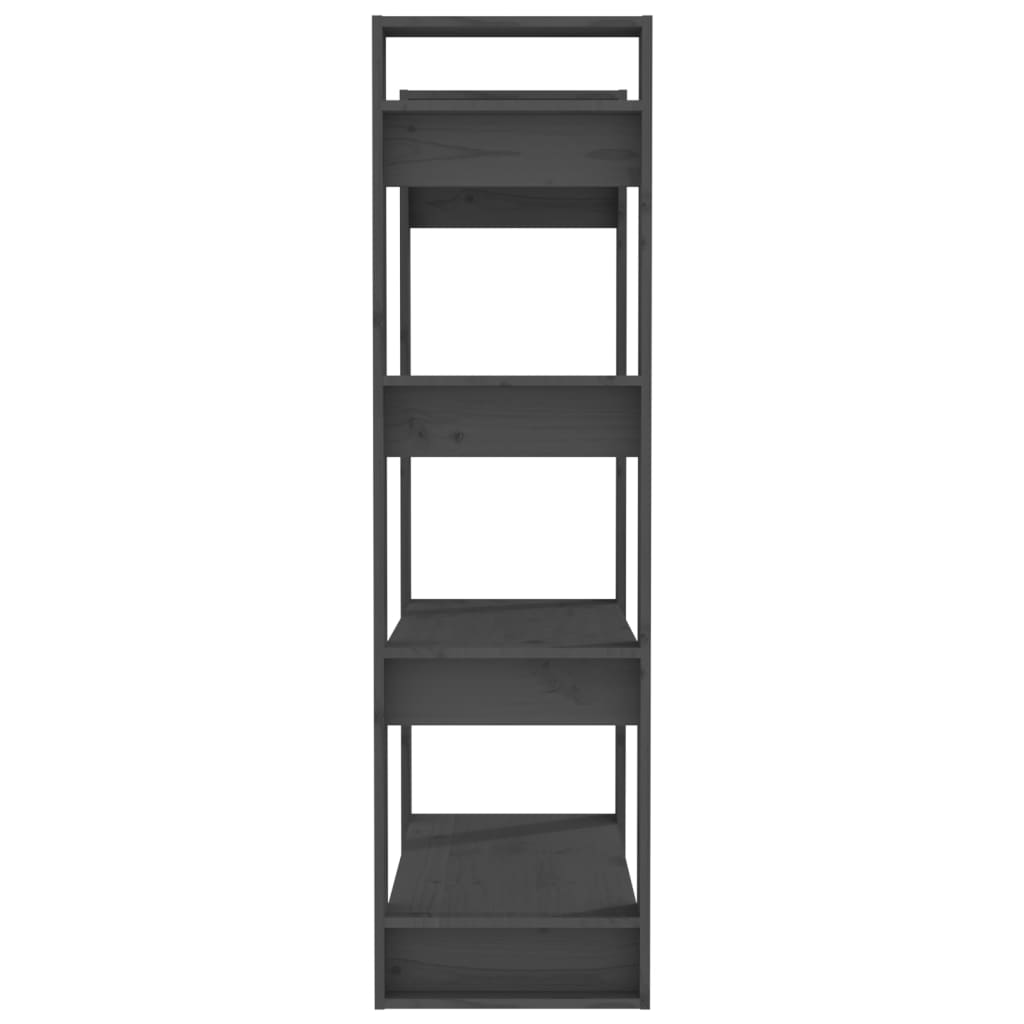 Boekenkast/kamerscherm 80x35x125 cm massief grenenhout grijs is nu te koop bij PeponiXL, paradijselijk wonen!