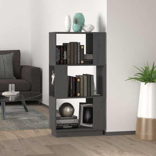 Boekenkast/kamerscherm 51x25x101 cm massief grenenhout grijs is nu te koop bij PeponiXL, paradijselijk wonen!