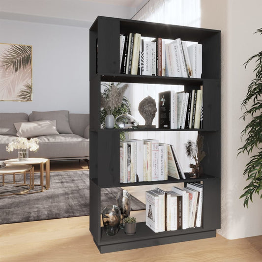 Boekenkast/kamerscherm 80x25x132 cm massief grenenhout grijs is nu te koop bij PeponiXL, paradijselijk wonen!