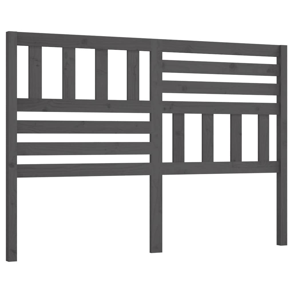 Hoofdbord 126x4x100 cm massief grenenhout grijs is nu te koop bij PeponiXL, paradijselijk wonen!