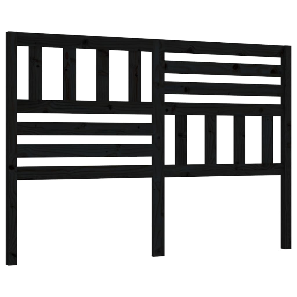 Hoofdbord 126x4x100 cm massief grenenhout zwart is nu te koop bij PeponiXL, paradijselijk wonen!