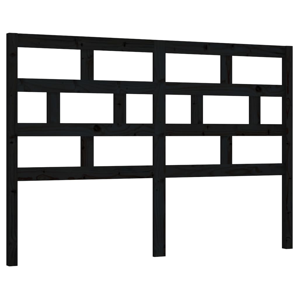 Hoofdbord 166x4x100 cm massief grenenhout zwart is nu te koop bij PeponiXL, paradijselijk wonen!