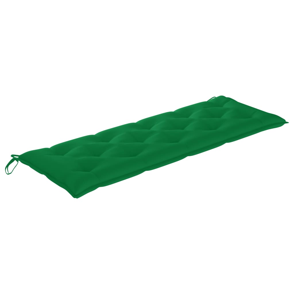 Bankje Batavia met groen kussen 150 cm massief teakhout is nu te koop bij PeponiXL, paradijselijk wonen!