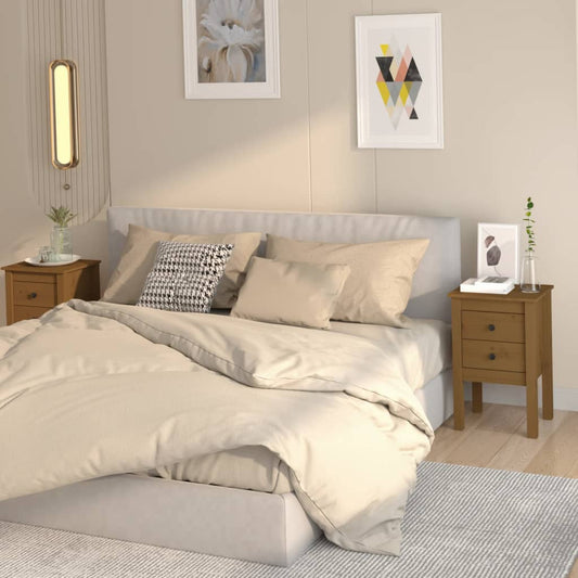 Nachtkastjes 2 st 40x35x61,5 cm massief grenenhout honingbruin is nu te koop bij PeponiXL, paradijselijk wonen!