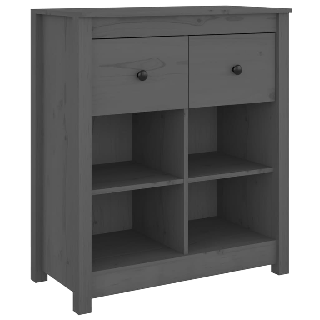 Dressoir 70x35x80 cm massief grenenhout grijs is nu te koop bij PeponiXL, paradijselijk wonen!
