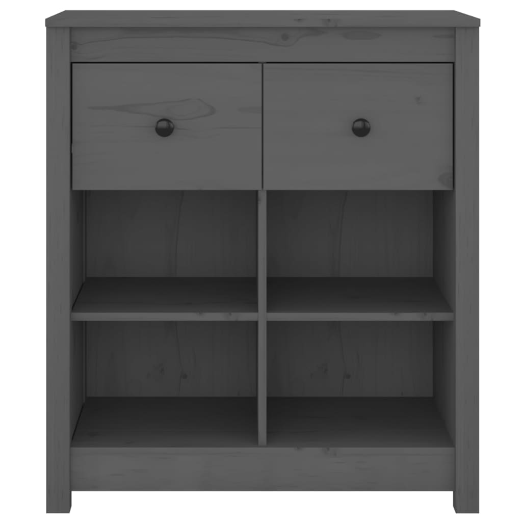 Dressoir 70x35x80 cm massief grenenhout grijs is nu te koop bij PeponiXL, paradijselijk wonen!