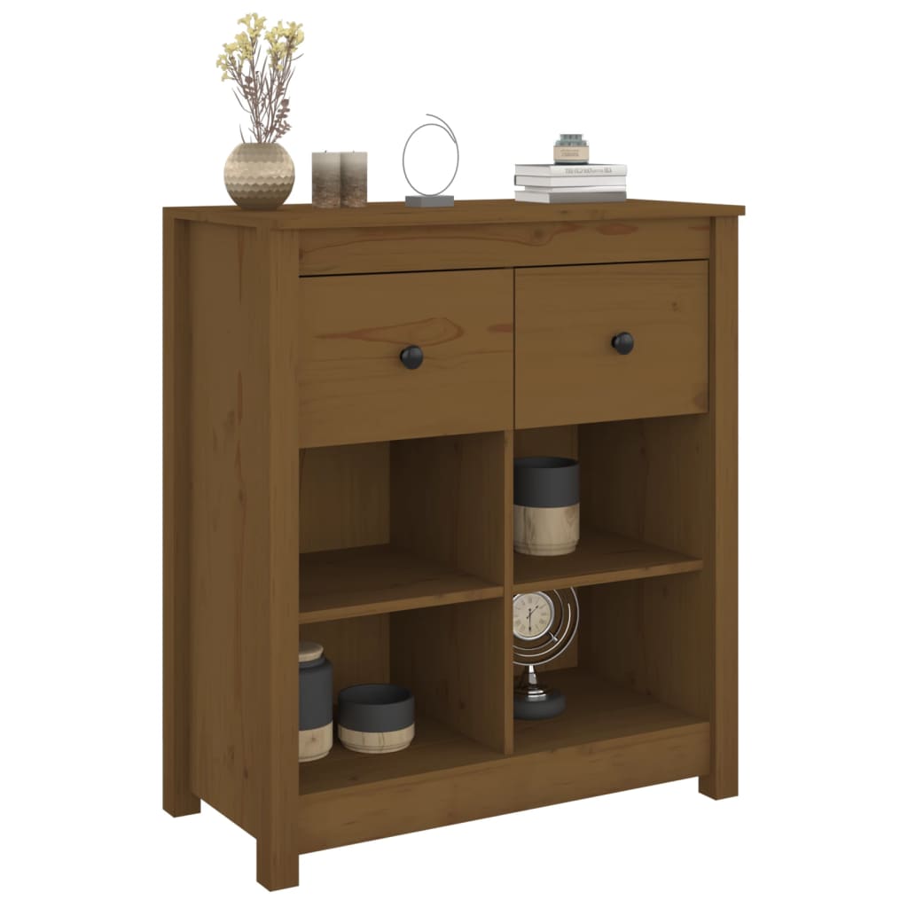 Dressoir 70x35x80 cm massief grenenhout honingbruin is nu te koop bij PeponiXL, paradijselijk wonen!