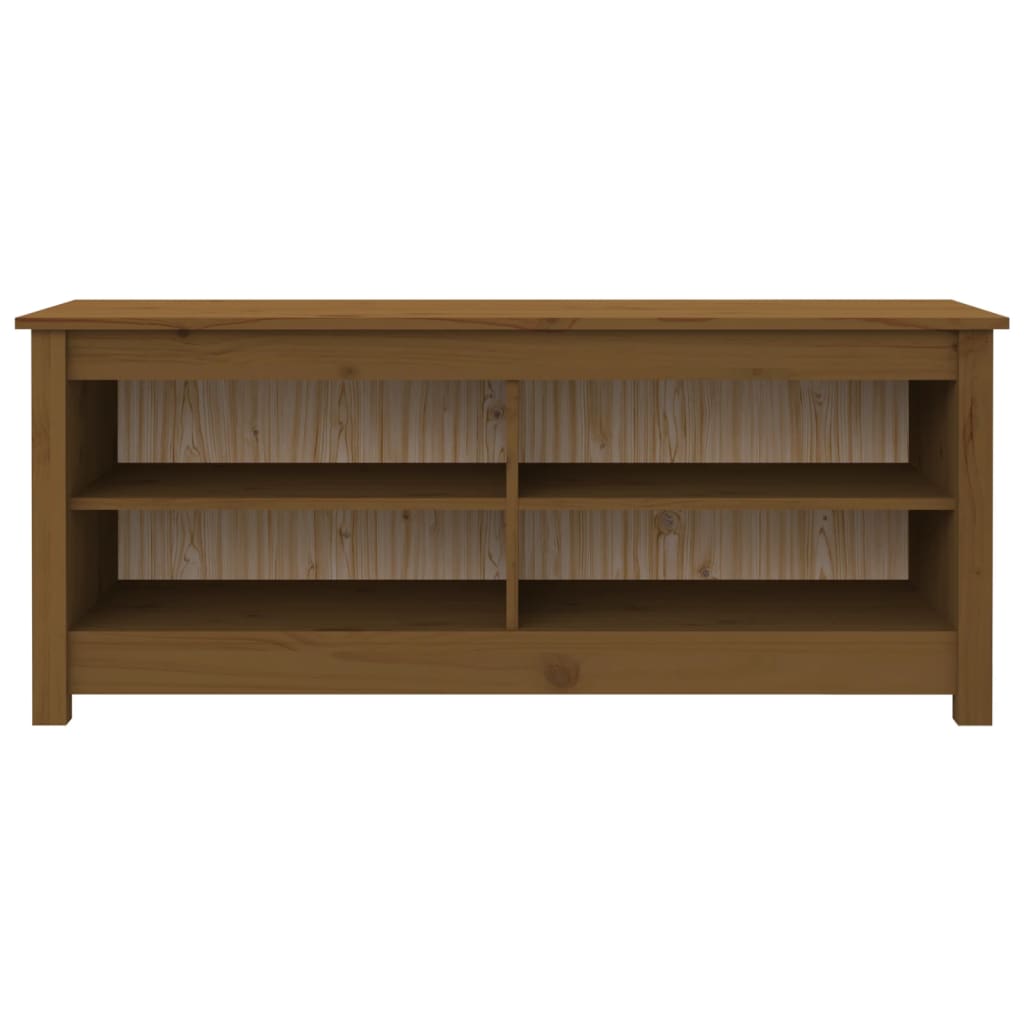 Schoenenbank 110x38x45,5 cm massief grenenhout honingbruin is nu te koop bij PeponiXL, paradijselijk wonen!